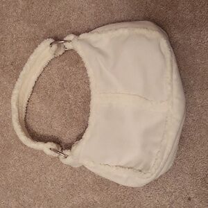 Sherpa lined shoulder bag